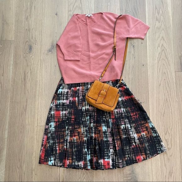 Anthropologie A-Line Midi Skirt | Flowy Preppy Style | Size 6 US - Picture 2 of 7